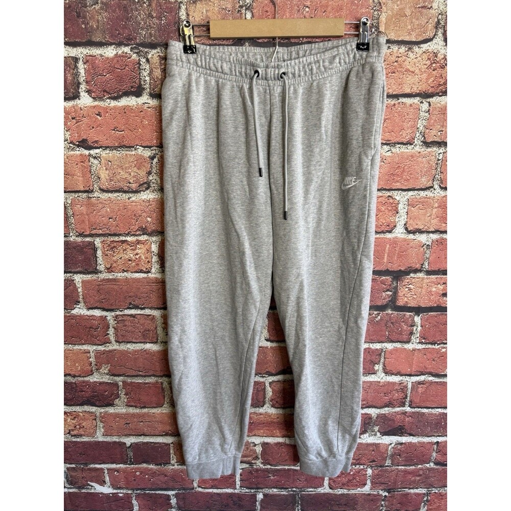 Nike Mens Gray Athletic Jogger Sweatpants Size Large w/ Drawstring Comfortable